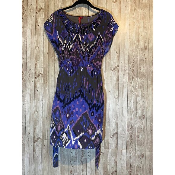 Saks 5th Ave Brand 5/48 Dresses & Skirts - 5/48 Purple Blue Multicolor Short Sleeve Tie Waist Dress Size XS Saks